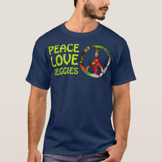 T-shirt Peace Love Légumes Vegan