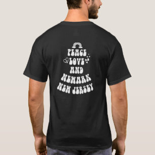 T-shirt Peace Love Newark New Jersey Hometown Nj Home Stat