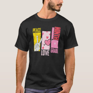 T-shirt Peace Love Ninth Grade 1st School Day Team 9th Gra