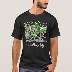 T-shirt Peace Love Nurse St Patrick Day 2022 Camp Nurse Em