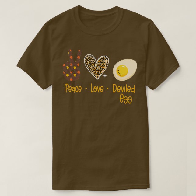 T-shirt Peace love Oeuf défiguré (Design devant)