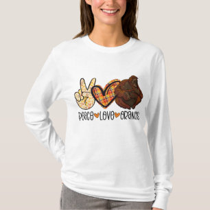 T-shirt Peace Love Orangs Orangutan Maman Avec Bébé Ape Lo