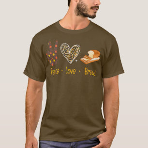 T-shirt Peace Love Pain Drôle Thanksgiving Turquie Main Si