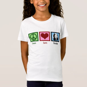 T-Shirt Peace Love Pandas