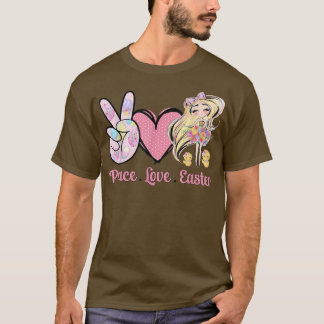 T-shirt Peace Love Pâques Fairy Chicks Costume pour enfant