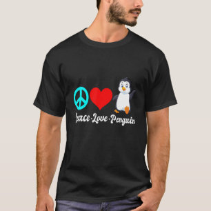 T-shirt Peace Love Penguin Enfants Penguin Bird