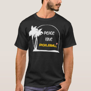 T-shirt Peace love pickleball Degré designe 6