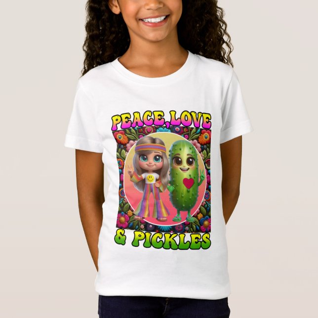 T-shirt Peace Love & Pickles (Devant)