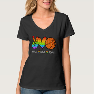 T-shirt Peace Love Pop It Basketball Fidget
