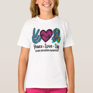 T-shirt Peace Love Prévention du suicide