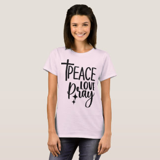 T-shirt Peace Love Priez