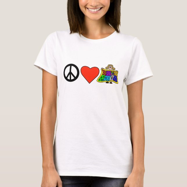 T-shirt Peace Love Quilting (Devant)