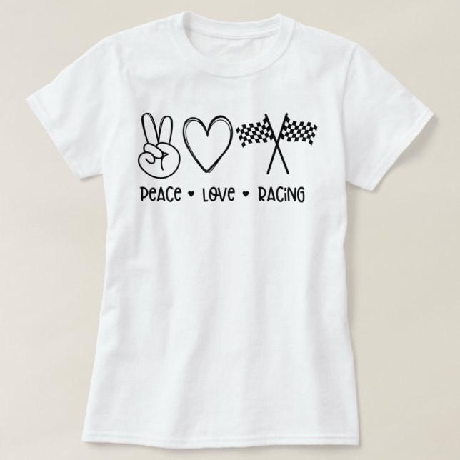 T-shirt Peace love Racing (Design devant)