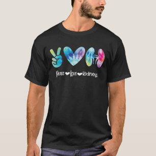 T-shirt Peace Love Reins Diabète Sensibilisation Diabétiqu