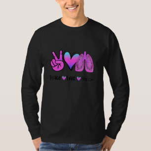 T-shirt Peace Love Respiratory Therapist