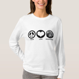 T-shirt Peace Love Shakespeare
