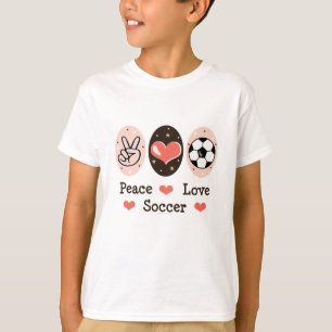T-shirt Peace Love Soccer Kid Sweatshirt