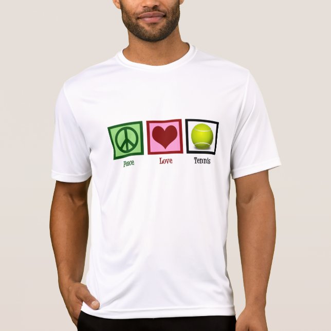 T-shirt Peace Love Tennis (Devant)