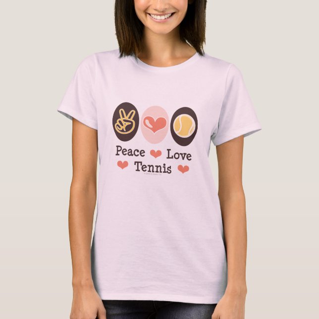 T-shirt Peace Love Tennis (Devant)