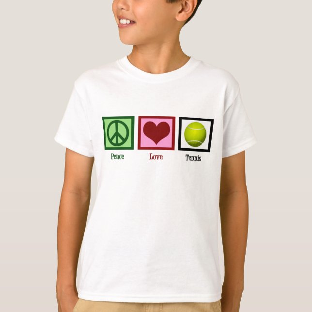 T-shirt Peace Love Tennis (Devant)
