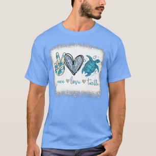 T-shirt Peace Love Turtles Cute Sea Turtle Lover