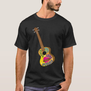 T-shirt Peace Love Ukelele Funny Uke Player Cadeau pour Ho