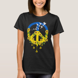 T-shirt Peace Love Ukraine Dove Ukraine tournesol Ukraine
