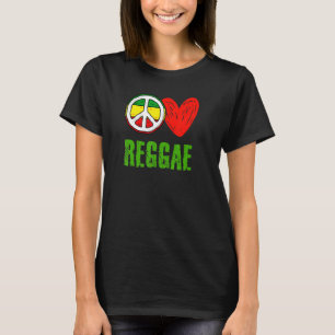 T-shirt Peace Love Unity Reggae Roots Jamaïque Rasta Regga