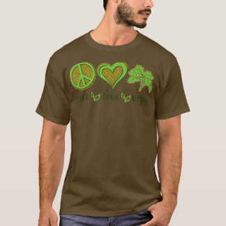 T-shirt Peace Love Vegan World Vegetarian Day Légume Love