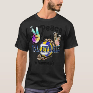 T-shirt Peace Love Volleyball Nannie Life Maman Grand-mère
