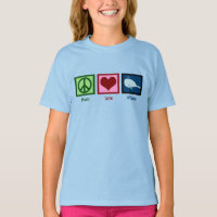 Peace Love Whales Blue Girl's