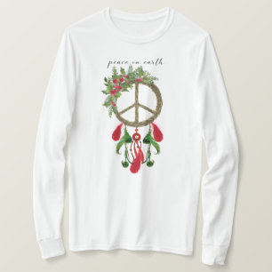 T-shirt Peace On Earth Dream Catcher Chemise de Noël