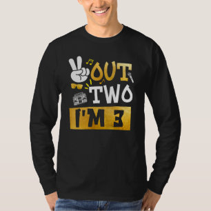 T-shirt Peace Out 2 J'ai 3 ans 3e anniversaire Hip hop B