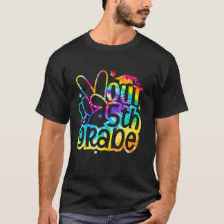 T-shirt Peace Out 5e année d'études Dernier jour de l'écol