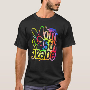 T-shirt Peace Out 5e année d'études Dernier jour de l'écol