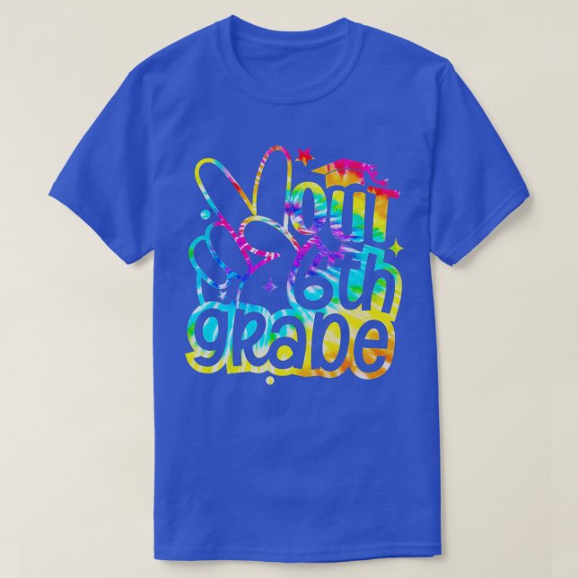 T-shirt Peace Out 6e année d'études Dernier jour de l'écol (Design devant)
