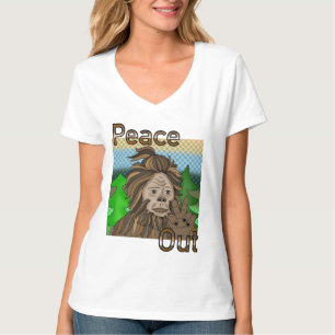 T-shirt Peace Out Bigfoot Sasquatch