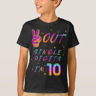 T-shirt Peace Out Chiffres simples Je suis 10