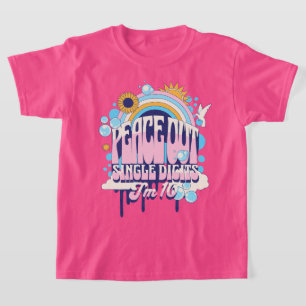 T-shirt Peace Out Chiffres simples Je suis 10 Dixième Anni