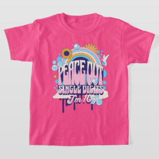 T-shirt Peace Out Chiffres simples Je suis 10 Dixième Anni