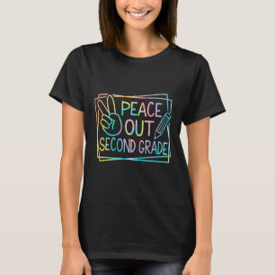 T-shirt Peace Out Deuxième Année Dernière Jour De L'École