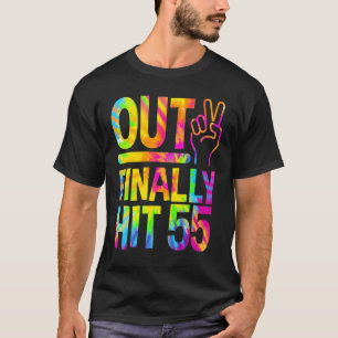 T-shirt Peace Out Finalement Touché 55 Ans 55e Anniversair