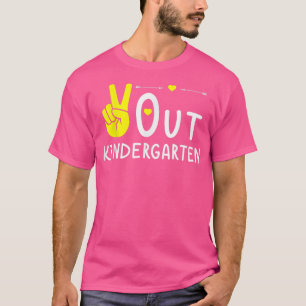 T-shirt Peace Out Kindergarten Shirt Graduation Dernière j