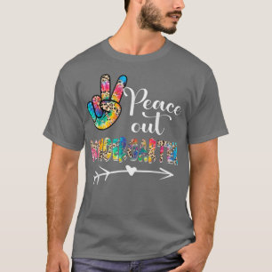 T-shirt Peace Out maternelle Dernière journée d'école Été