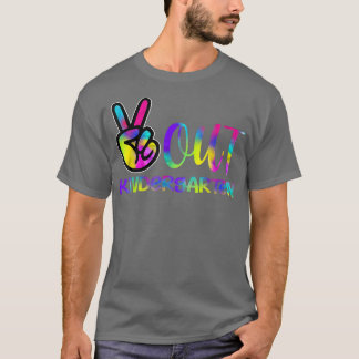 T-shirt Peace Out Maternelle Joyeuse Dernière Journée De L