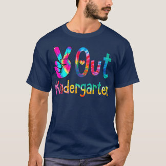 T-shirt Peace Out maternelle Tie Dye Graduation Jour Derni