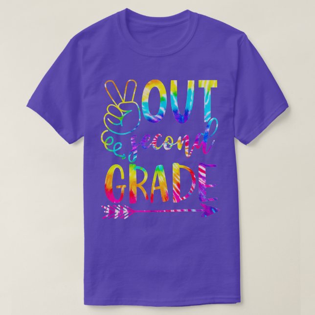 T-shirt Peace Out Second Grade Bonne Dernière journée de S (Design devant)