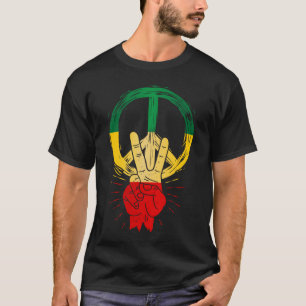 T-shirt Peace Reggae Love Jamaïque Rasta Music