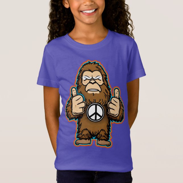 T-shirt Peace Sasquatch (Devant)