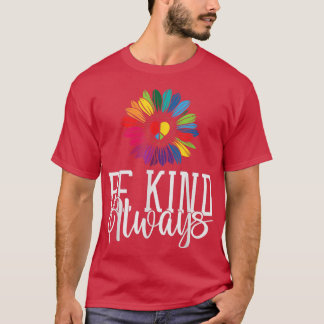 T-shirt Peace Sign Be Kinder Hippie Motivation Kindness Me